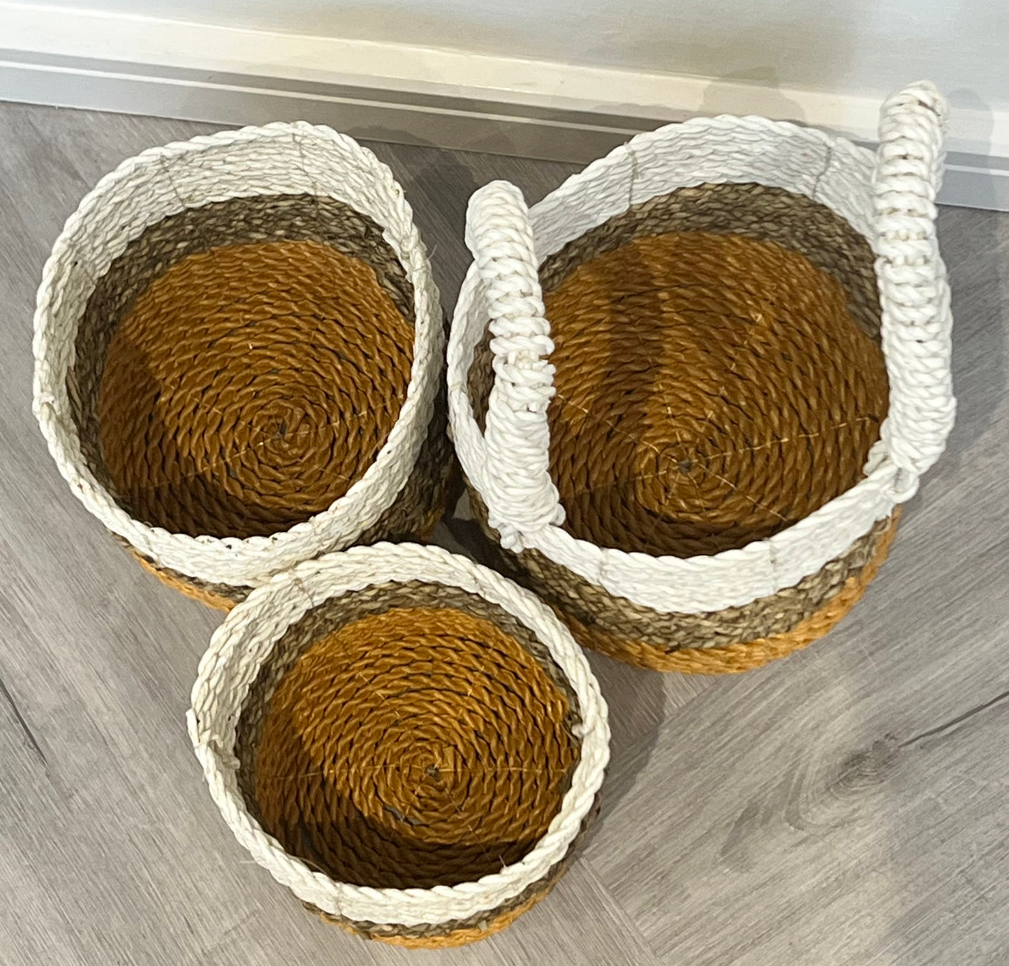 Set of 3 Seagrass Basket Set