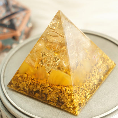 Gold Orgonite Pyramid