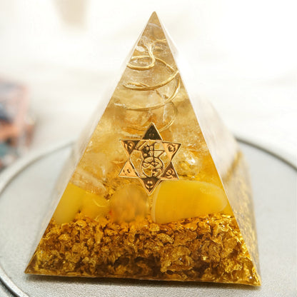 Gold Orgonite Pyramid