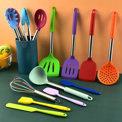 Multicolour 14 Set Silicone Kitchenware