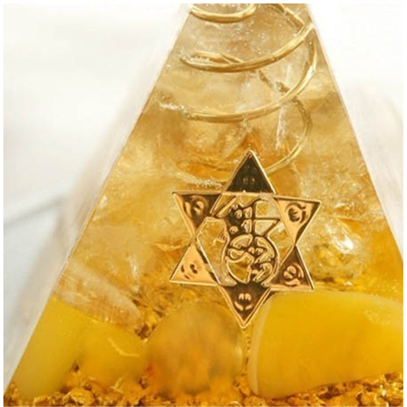 Gold Orgonite Pyramid