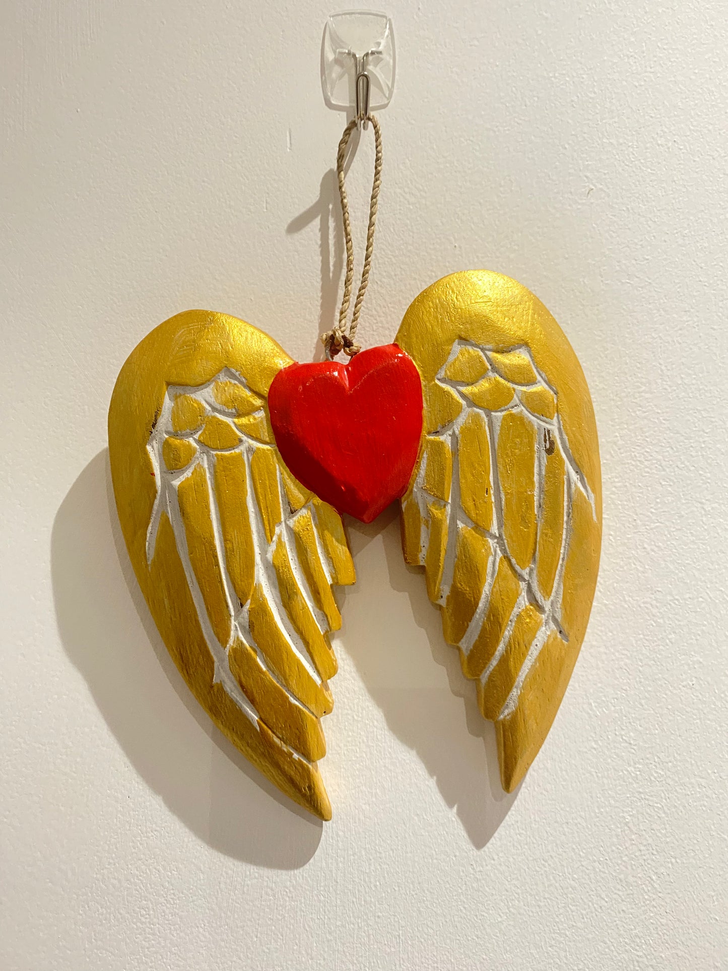 Gold Christmas Angel Wing & Heart Set