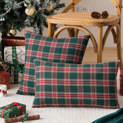 Traditional Plaid Cushion Cover