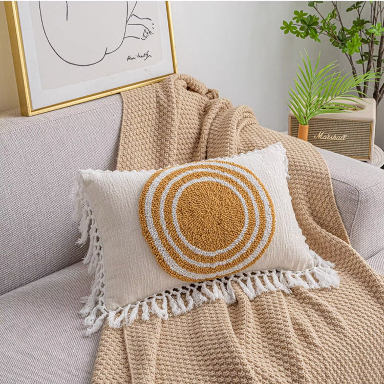 Sun Tasseled Cushion Cover