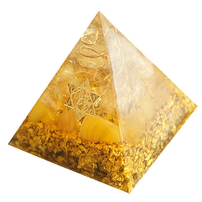 Gold Orgonite Pyramid