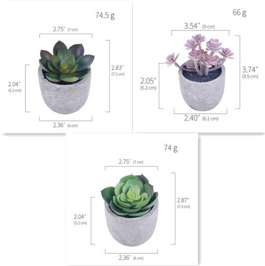 Artificial Set of 3 Potted Plants