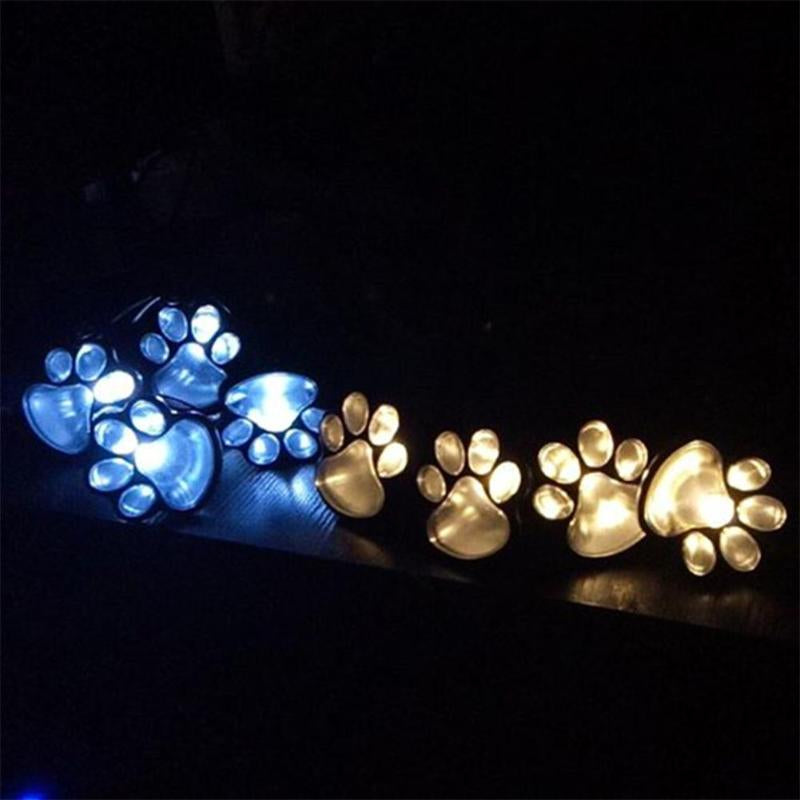 Outdoor LED Paw Print Lights