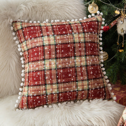 Traditional Plaid Cushion Cover