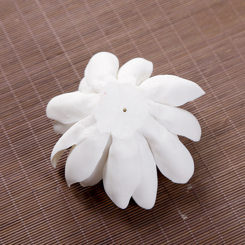 White Porcelain Lotus Incense Holder