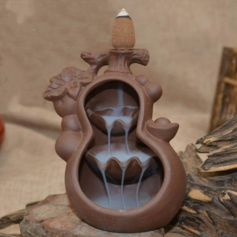 Ceramic Gourd Backflow Incense Burner