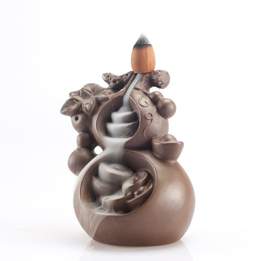 Ceramic Gourd Backflow Incense Burner